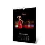 Calendrier mural A4 (noir) par myPIX