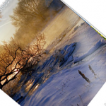 Calendrier photo mural noir (A3), papier brillant, par Pixum